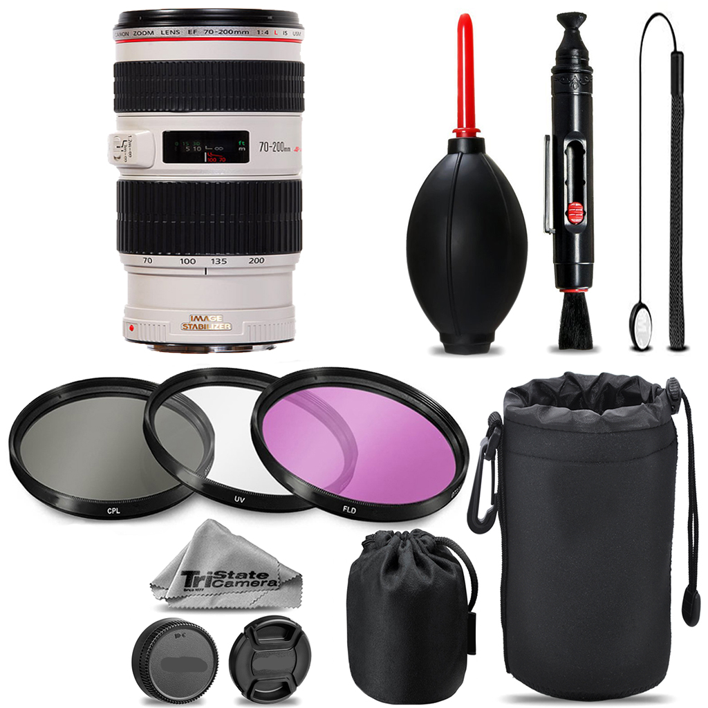 RF 70-200mm IS USM Lens + UV + FLD + CPL + Blower Brush + Lens Pen *FREE SHIPPING*