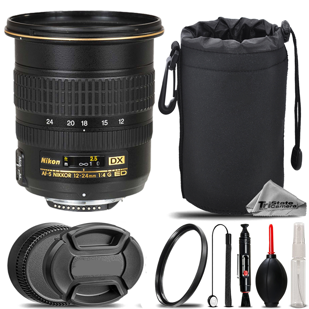 AF-S DX Zoom 12-24mm Lens + UV Filter +  Hood + Lens Pouch - Basic Kit *FREE SHIPPING*