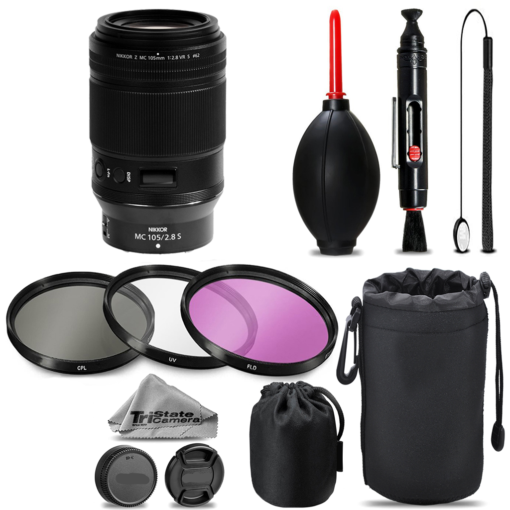 NIKKOR Z MC 105mm VR S Macro Lens + UV + FLD + CPL + Blower Brush + Lens Pen *FREE SHIPPING*