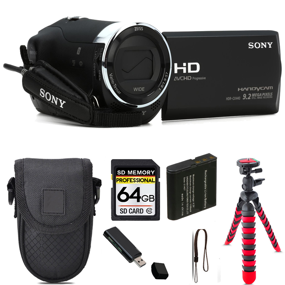 HDR-CX440 HD Handycam + Tripod + Case - 64GB Kit *FREE SHIPPING*
