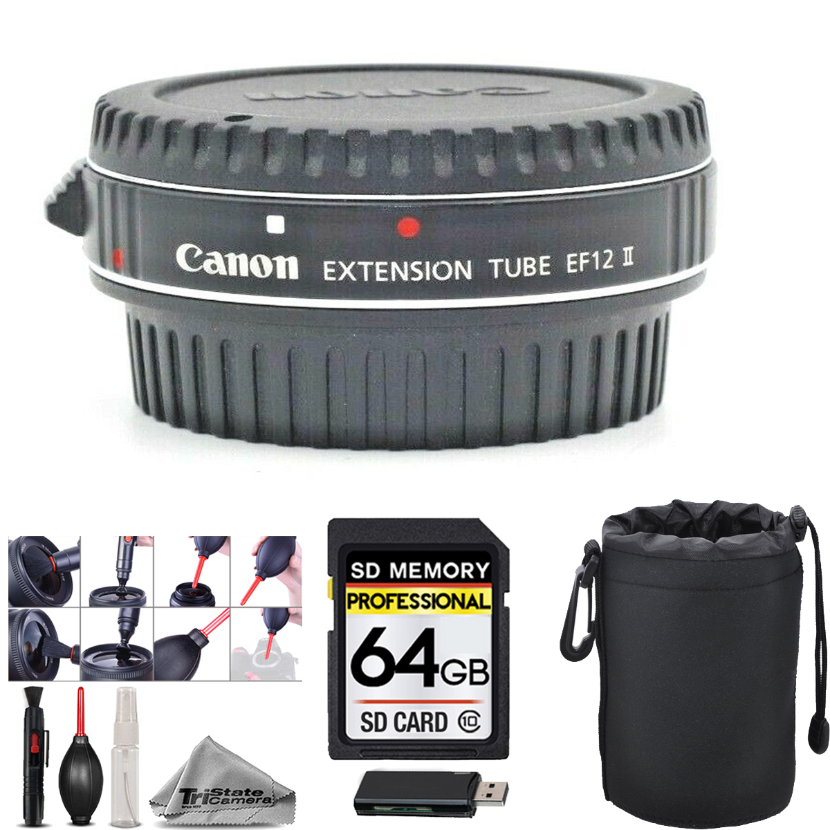Extension Tube EF 12 II + Lens Pouch + Cleaning Kit + Card Reader + 64GB *FREE SHIPPING*
