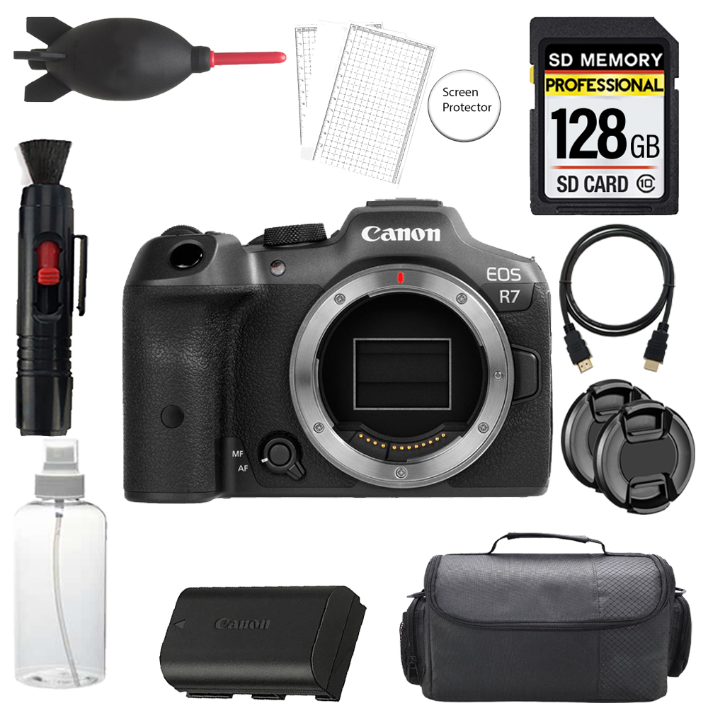 EOS R7 Mirrorless Camera + 128GB + Bag + Screen Protector - Basic Kit *FREE SHIPPING*