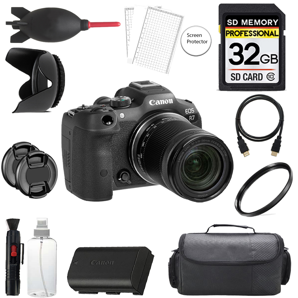 EOS R7 Camera + 18-150mm Lens + 32GB + Bag + UV Filter- Basic Kit *FREE SHIPPING*