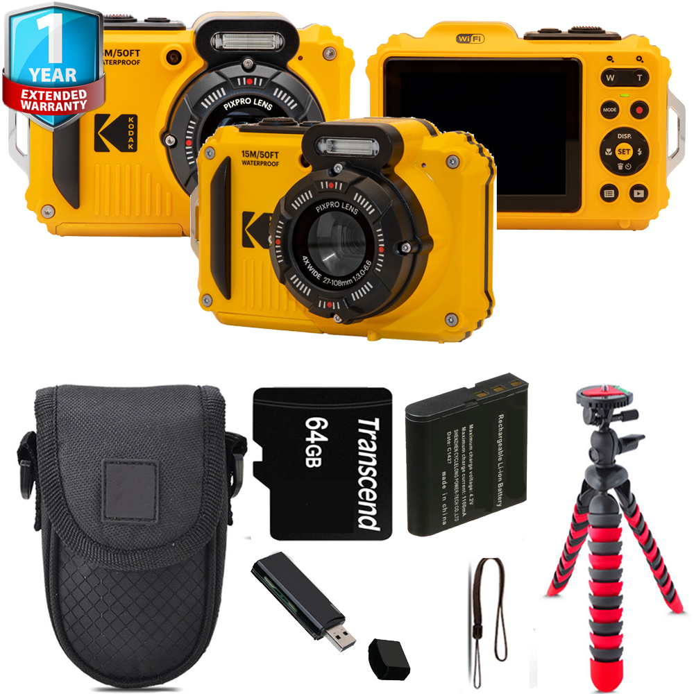 PIXPRO WPZ2 Digital Camera + Tripod + 1 Year Extended Warranty - 64GB Kit *FREE SHIPPING*