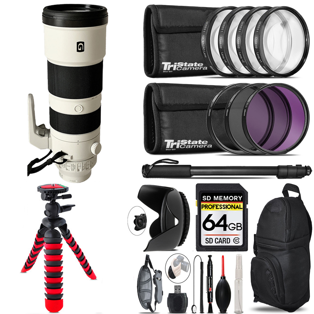 FE 200- 600mm f/5.6- 6.3 G OSS Lens + 7 Piece Filter Set & More - 64GB Kit *FREE SHIPPING*
