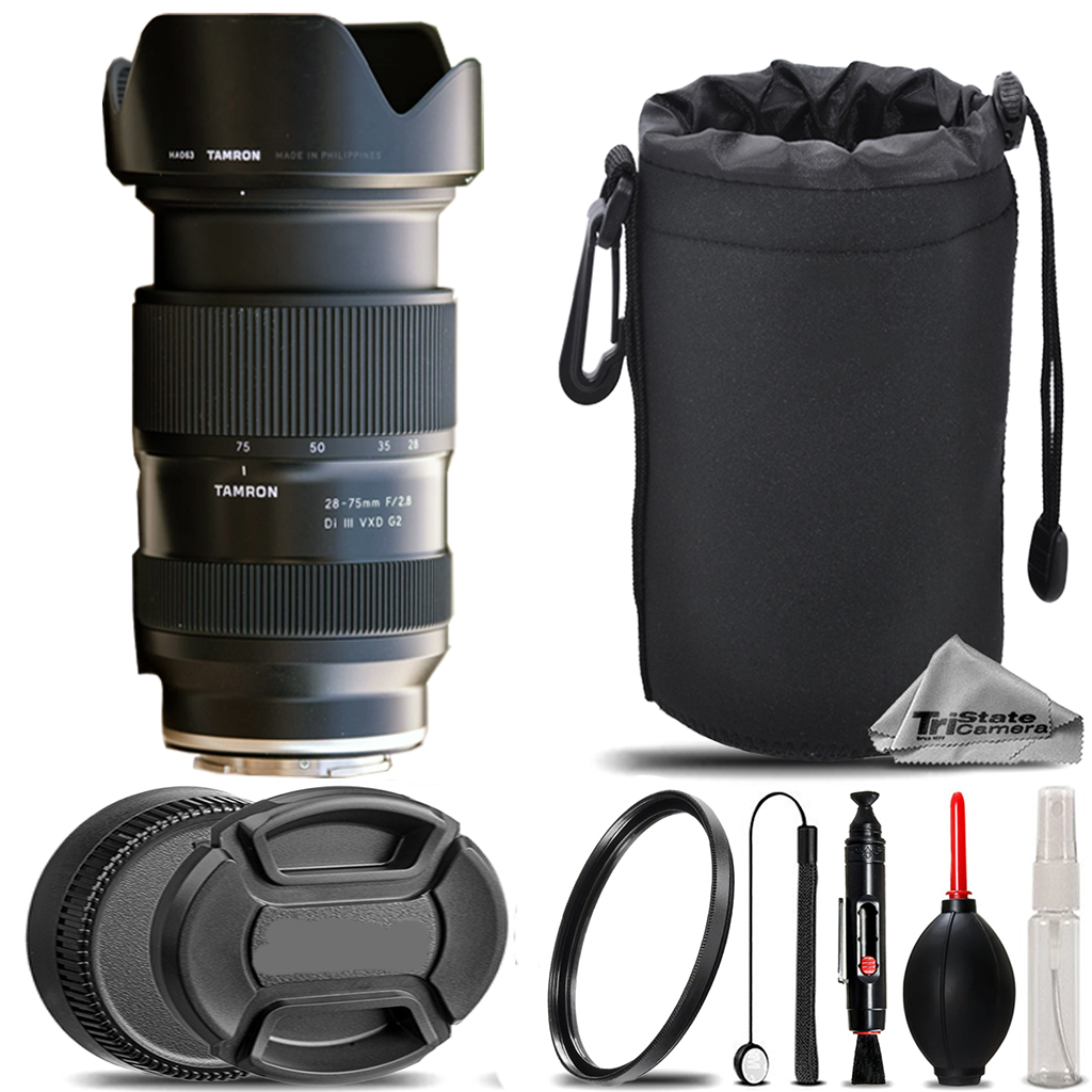 28-75mm Di III VXD G2 Lens (E) + UV Filter+ Hood + Lens Pouch - Kit *FREE SHIPPING*