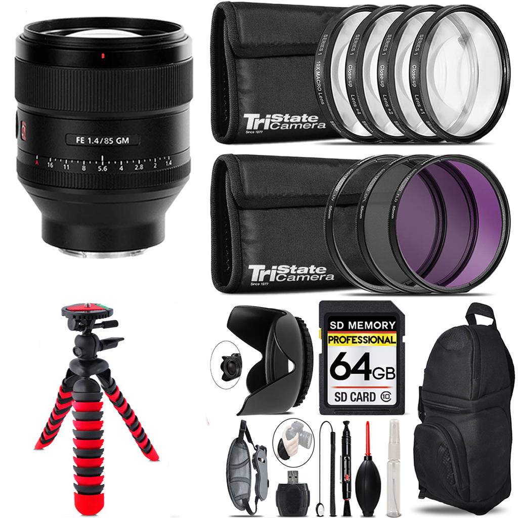 FE 85mm f/1.4 GM Lens +7 Piece Filter & More - 64GB Kit *FREE SHIPPING*