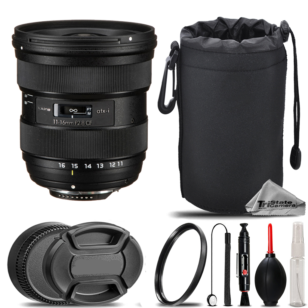 atx-i 11-16mm CF Lens Nikon + UV Filter+ + Hood + Lens Pouch- Basic Kit *FREE SHIPPING*