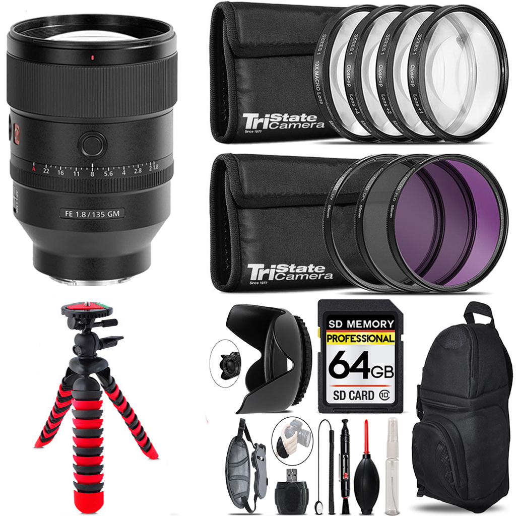 FE 135mm f/1.8 GM Lens +7 Piece Filter & More - 64GB Kit *FREE SHIPPING*