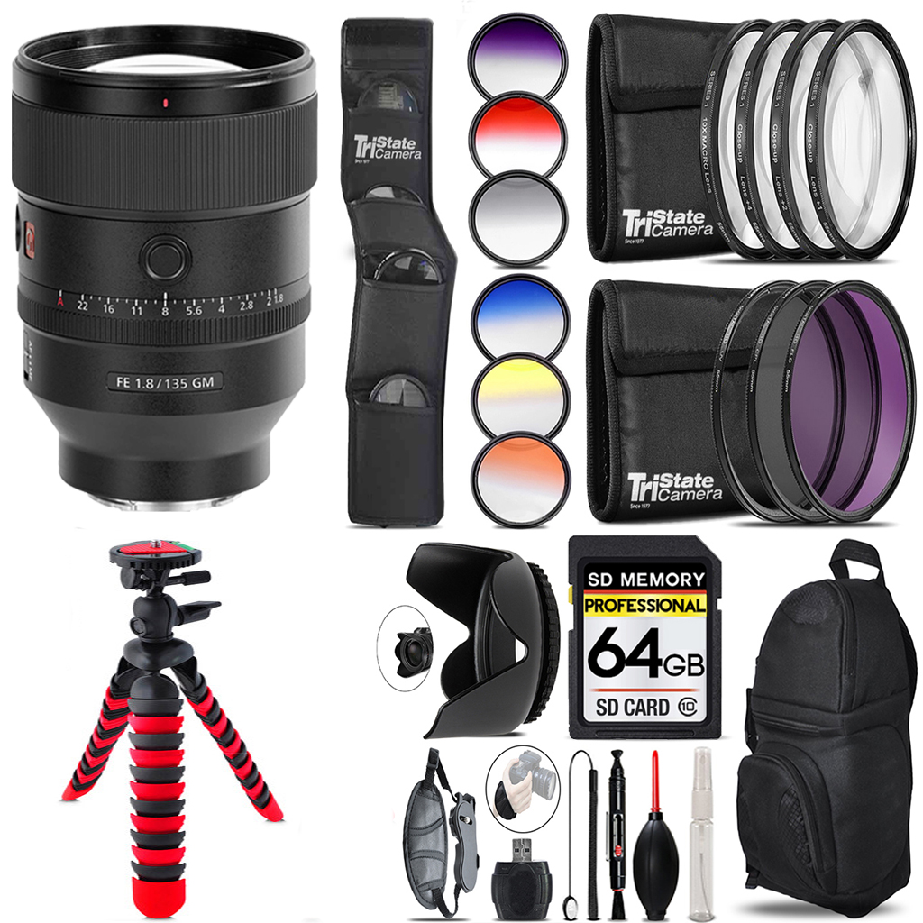 FE 135mm f/1.8 GM Lens +13 Piece Filter & More- 64GB Kit *FREE SHIPPING*