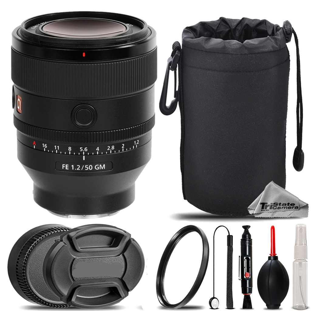 FE 50mm f/1.2 GM Lens (Sony E) + UV Filter+ +Hood +Lens Pouch- Basic Kit *FREE SHIPPING*