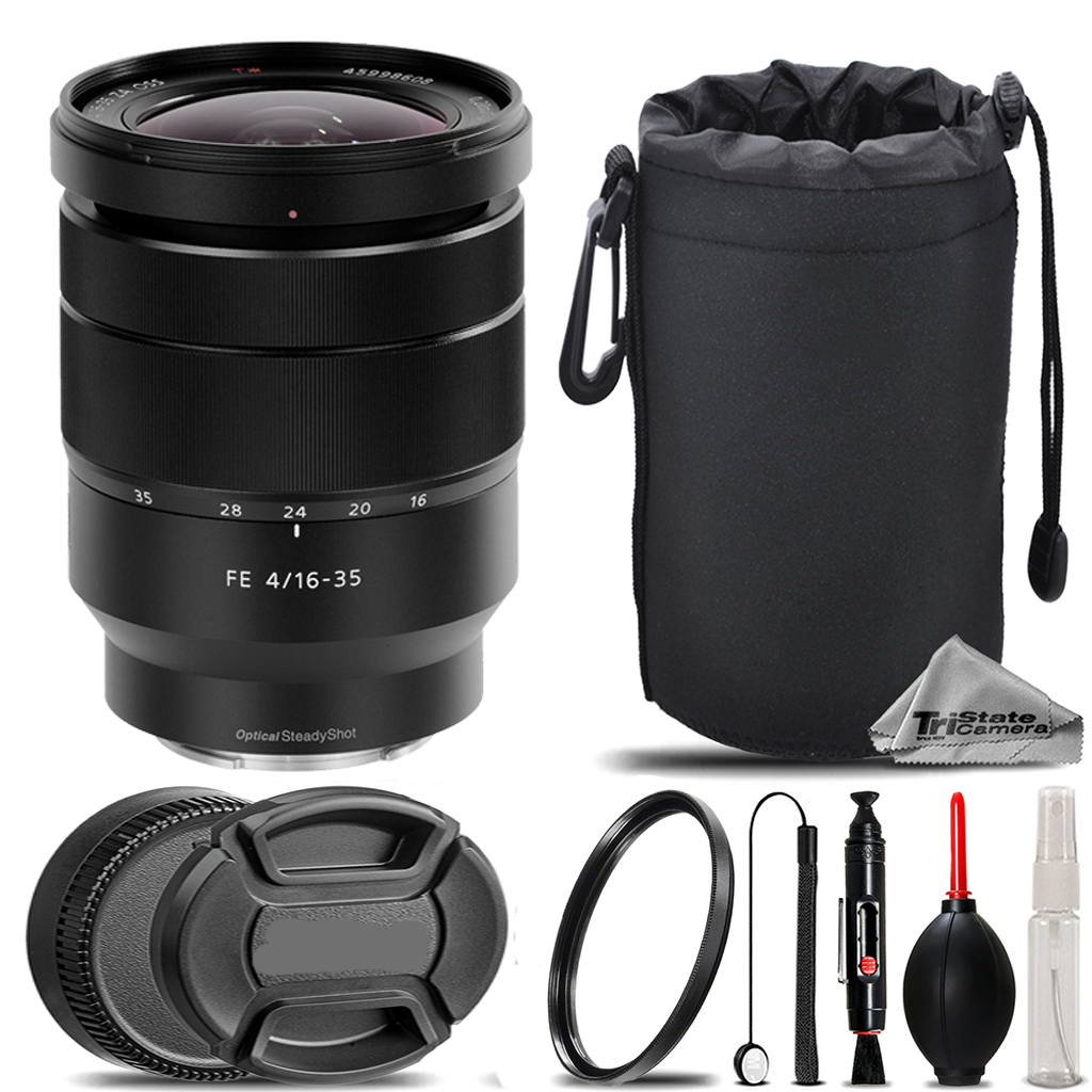 Vario-Tessar T* FE 16-35mm ZA Lens +UV Filter+ +Hood +Lens Pouch- Basic Kit *FREE SHIPPING*