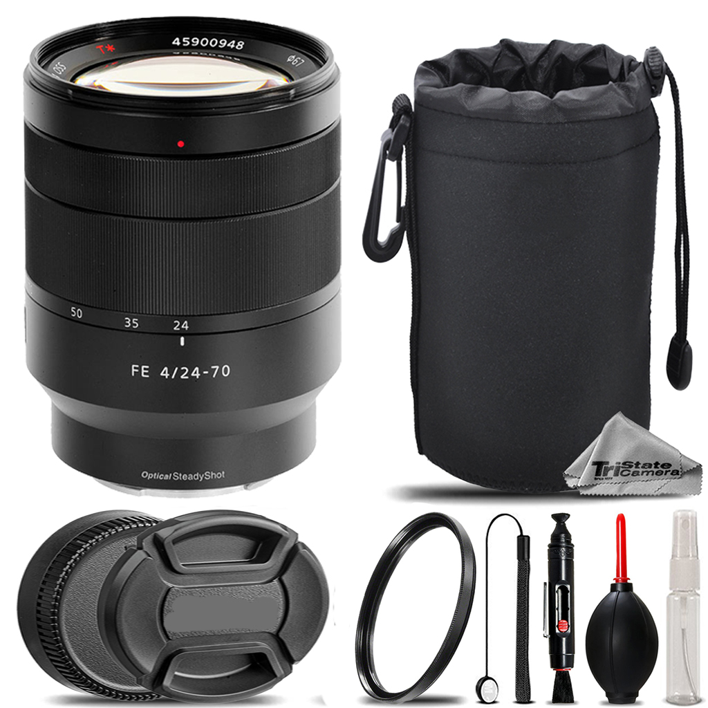 Tessar T* FE 24-70mm ZA OSS Lens + UV Filter+ +Hood +Lens Pouch- Basic Kit *FREE SHIPPING*