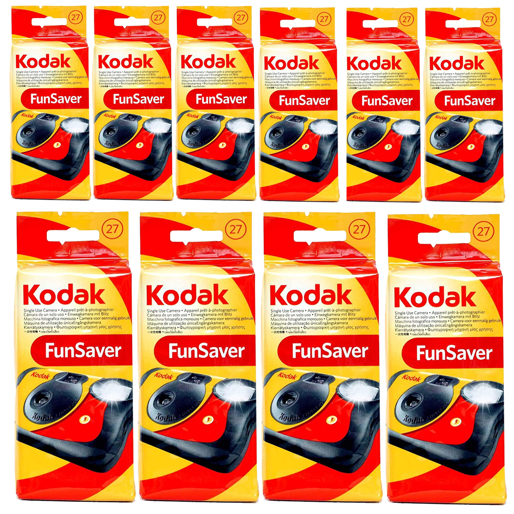 Funsaver 27 One Time Use Disposable Camera w/Flash ISO 800 - (10-Pack) *FREE SHIPPING*