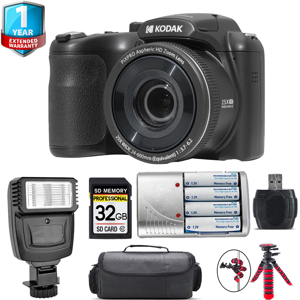 PIXPRO AZ255 Digital Camera (Black) + Extra Battery +1 Yr Warranty + 32GB *FREE SHIPPING*