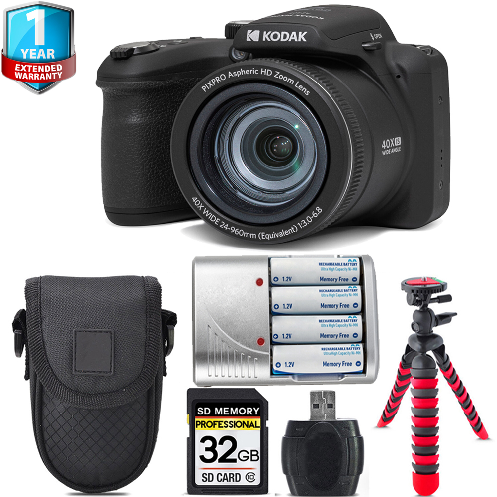 PIXPRO AZ405 Digital Camera (Black) + 1 Yr Warranty +Tripod + Case -32GB *FREE SHIPPING*