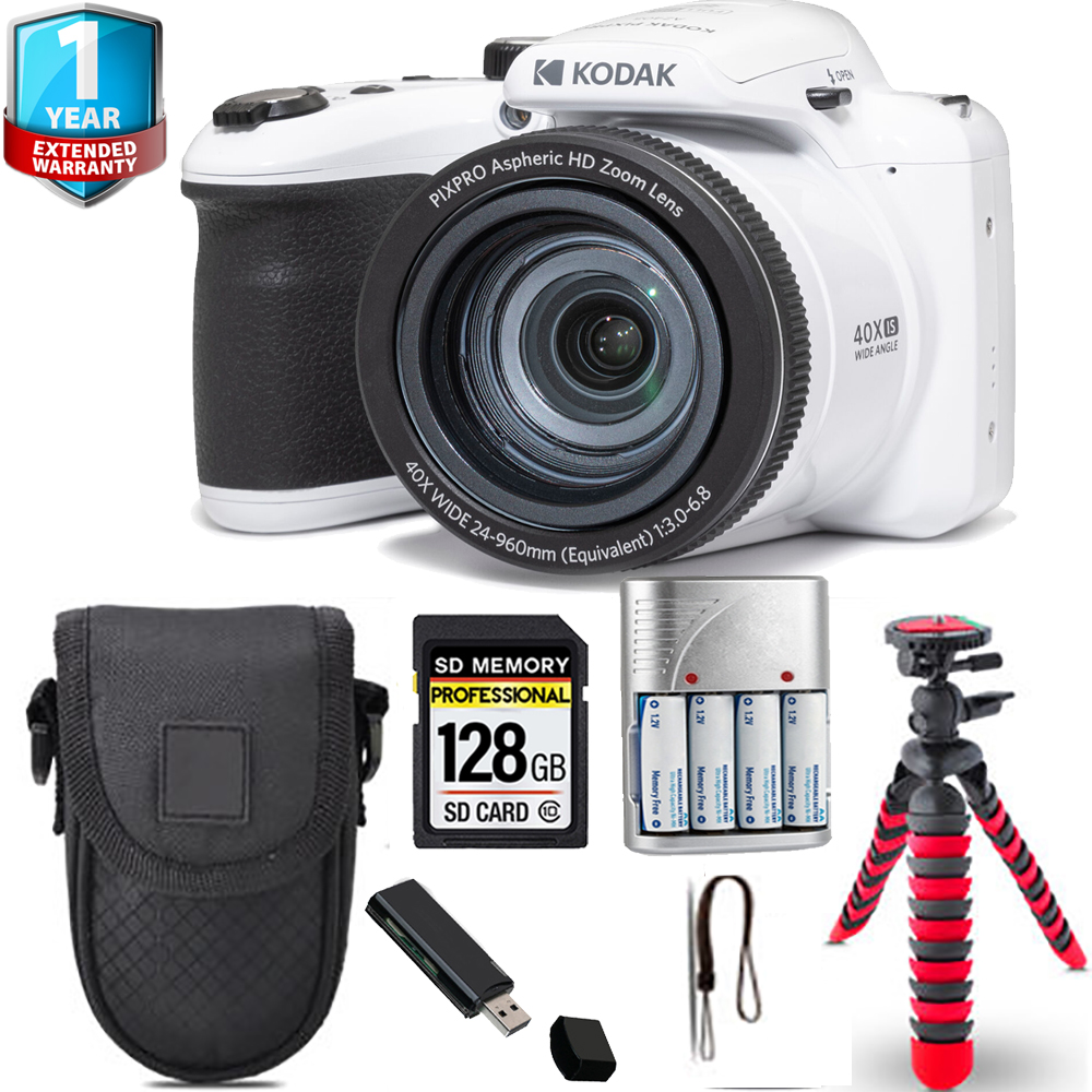 PIXPRO AZ405 Digital Camera (White) + Spider Tripod + Case+ 1 Yr Warranty *FREE SHIPPING*