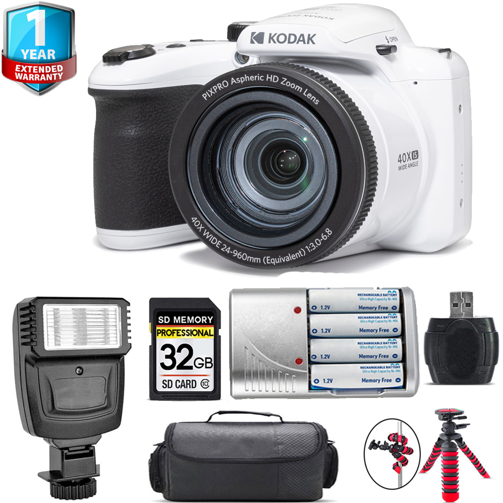 PIXPRO AZ405 Digital Camera (White) + Extra Battery +1 Yr Warranty + 32GB *FREE SHIPPING*