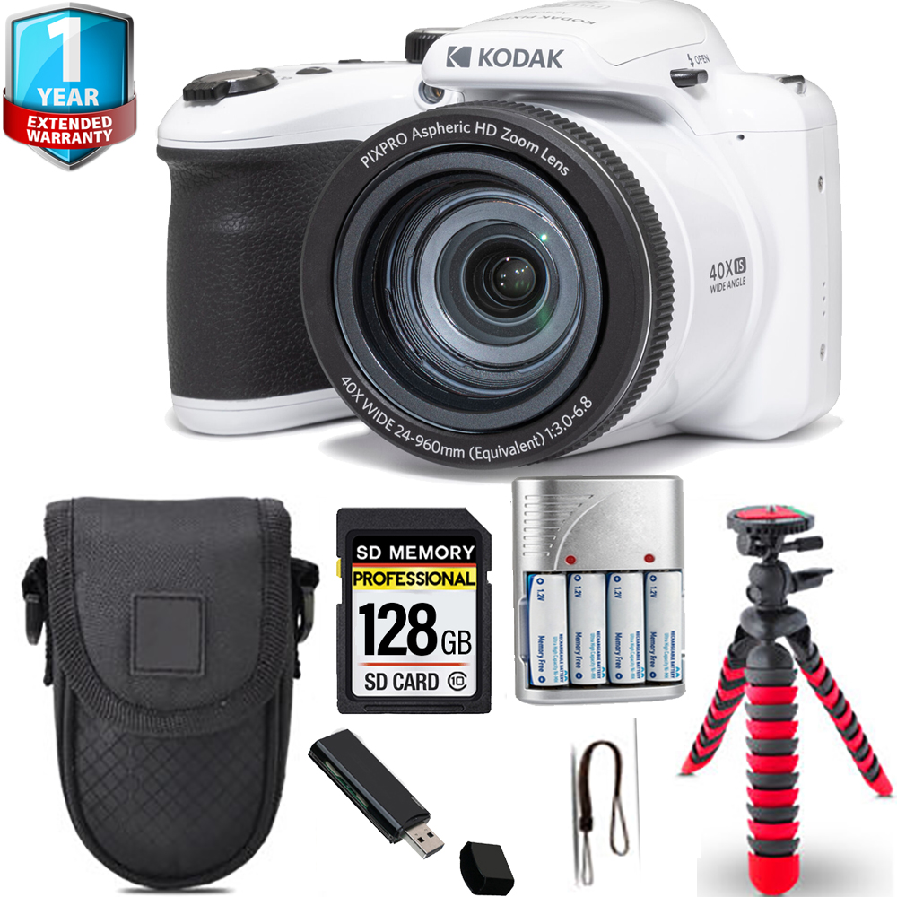 PIXPRO AZ405 Digital Camera (White) + Spider Tripod + 1 Yr Warranty - 64GB *FREE SHIPPING*