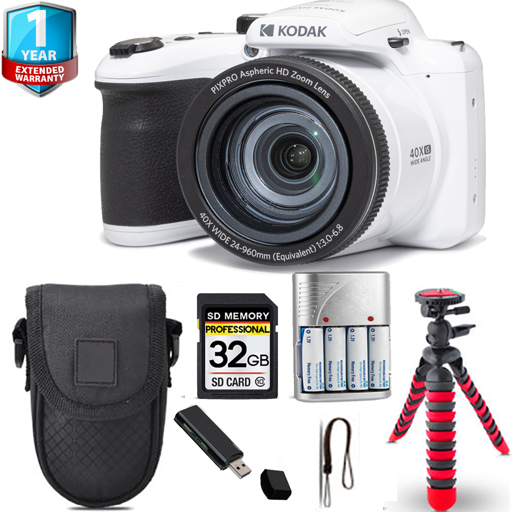 PIXPRO AZ405 Digital Camera (White) + Tripod + Case+ 1 Yr Warranty *FREE SHIPPING*