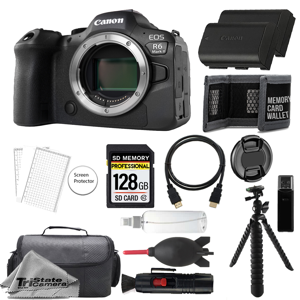 EOS R6 Mark II Mirrorless Camera (Body) + 128GB +Ext Bat+ 3 PC Filter- Kit *FREE SHIPPING*