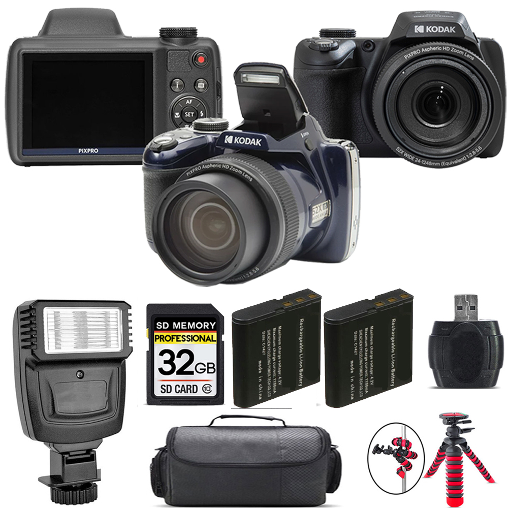 PIXPRO AZ528 Digital Camera (Black) Extra Battery + Flash - 32GB Kit *FREE SHIPPING*