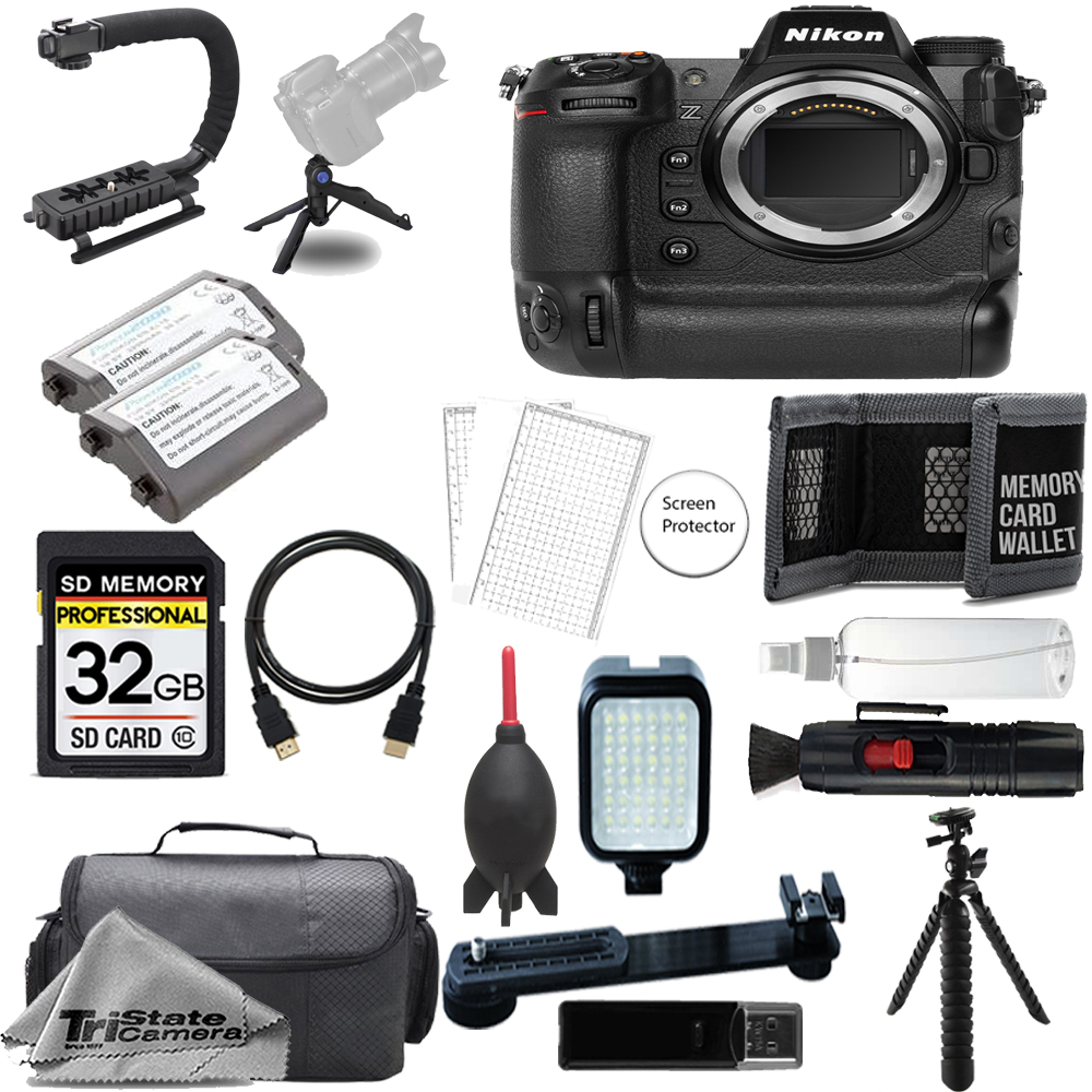 Z9 Mirrorless Camera (Body) 32GB + Extra Battery+ LED Flash- ULTIMATE Kit *FREE SHIPPING*