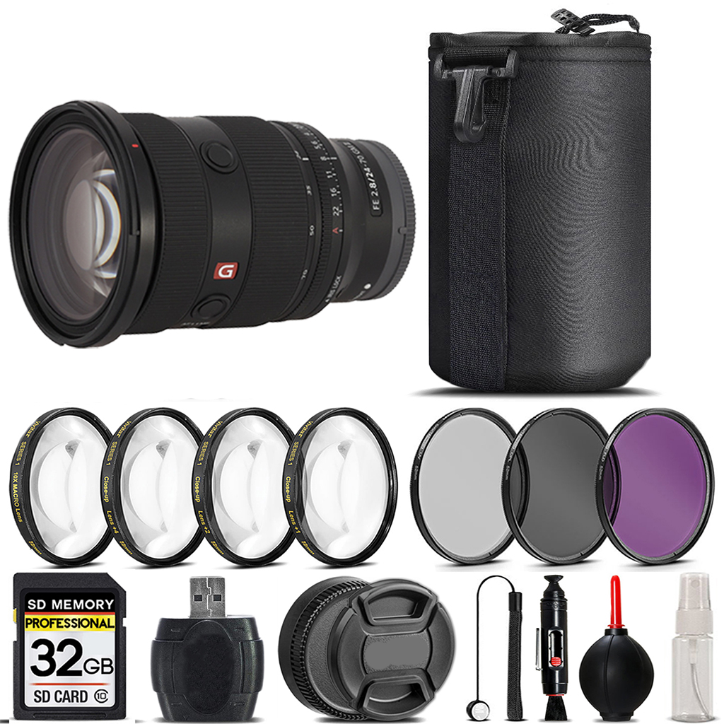 FE 24-70mm f/2.8 GM II Lens +4PC Macro Kit +UV, CPL, FLD Filter -32GB *FREE SHIPPING*
