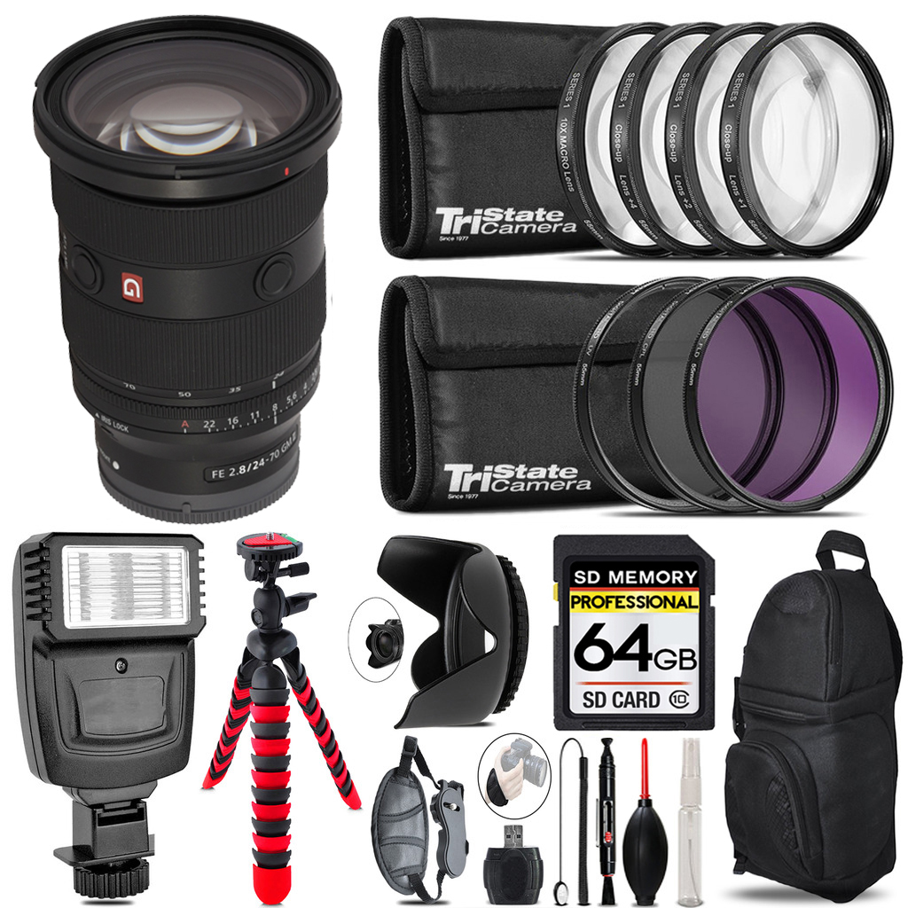 FE 24-70mm f/2.8 GM II Lens + Flash +  Tripod & More - 64GB Accessory Kit *FREE SHIPPING*