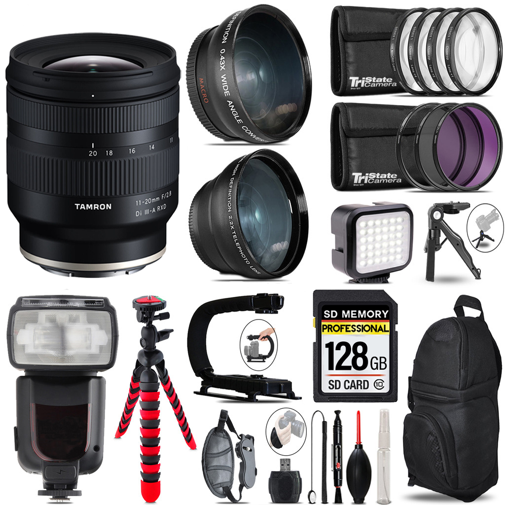 11-20mm f/2.8 Di III-A RXD Lens for + LED Light + Tripod -128GB Kit *FREE SHIPPING*