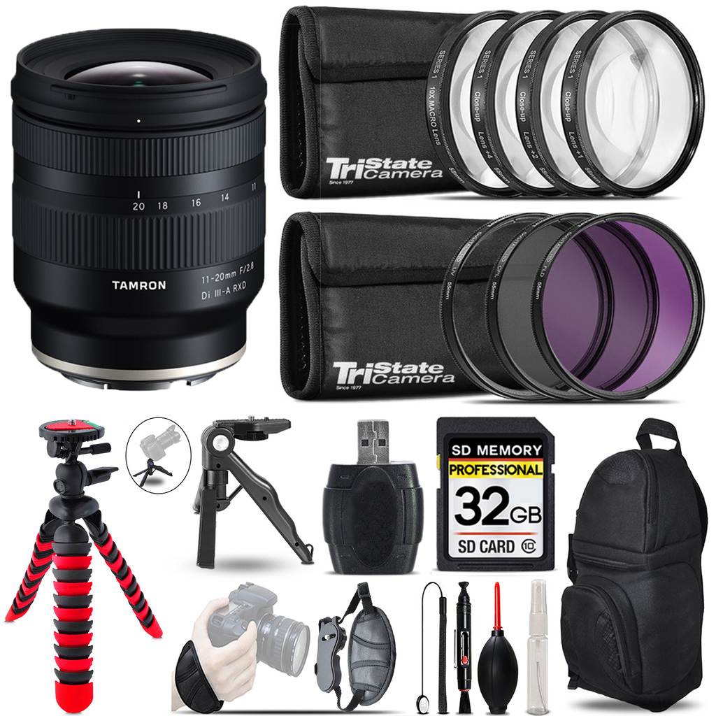 11-20mm f/2.8 III-A RXD Lens for +MACRO UV-CPL-FLD Filter -32GB Kit *FREE SHIPPING*