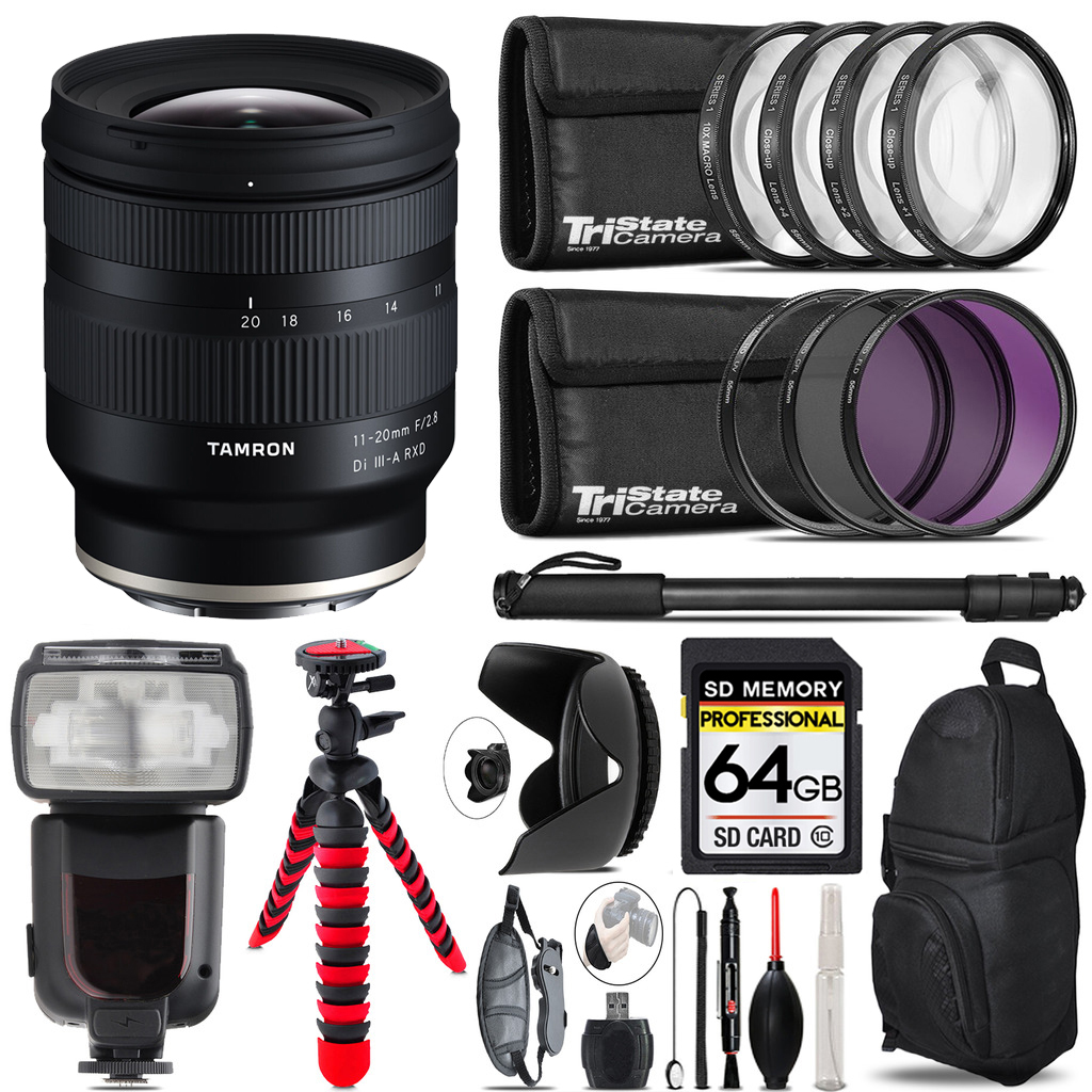 11-20mm f/2.8 III-A RXD Lens for + 7 Piece Filter & More - 64GB Kit *FREE SHIPPING*