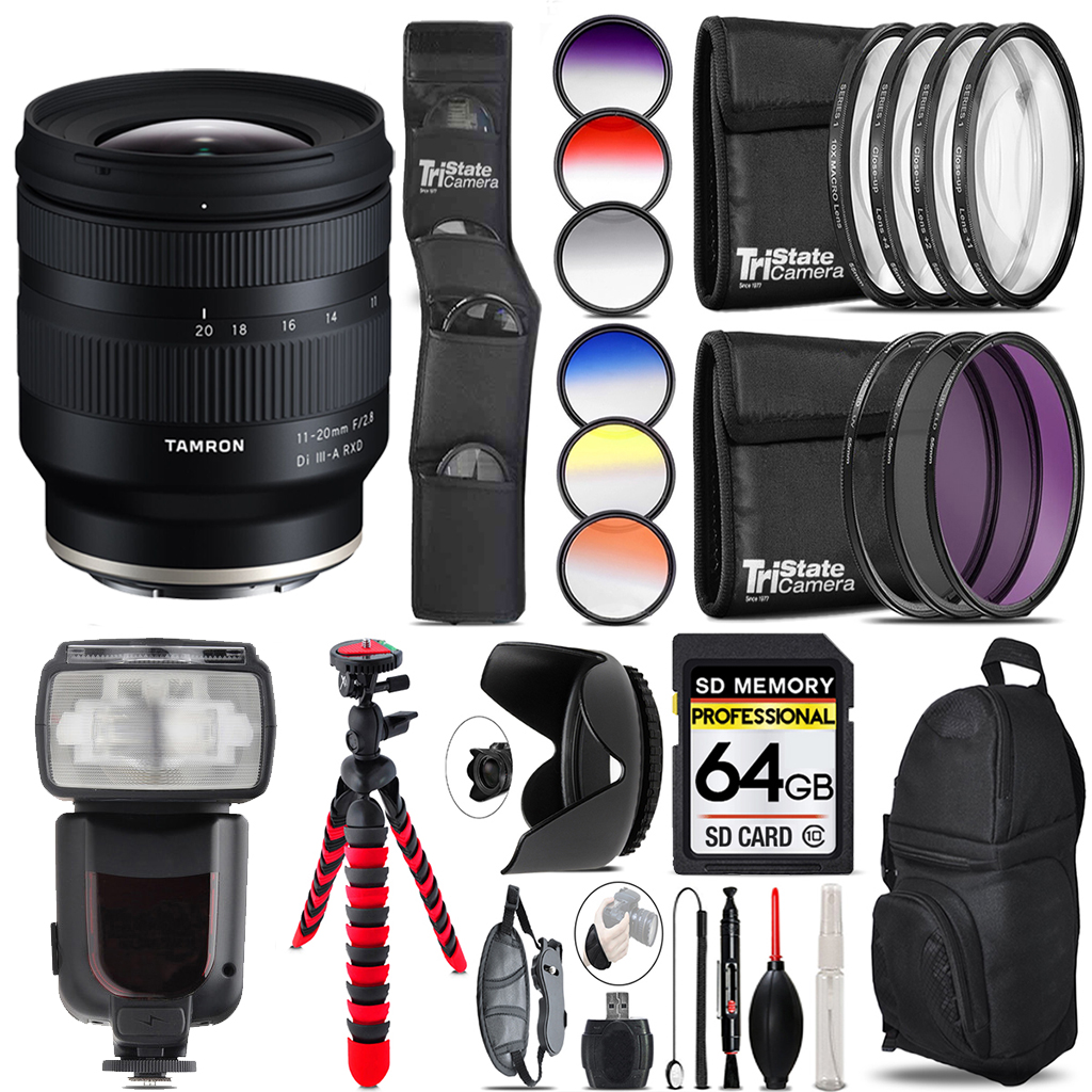 11-20mm f/2.8 III-A RXD Lens for +13 Piece Filter & More-64GB Kit *FREE SHIPPING*