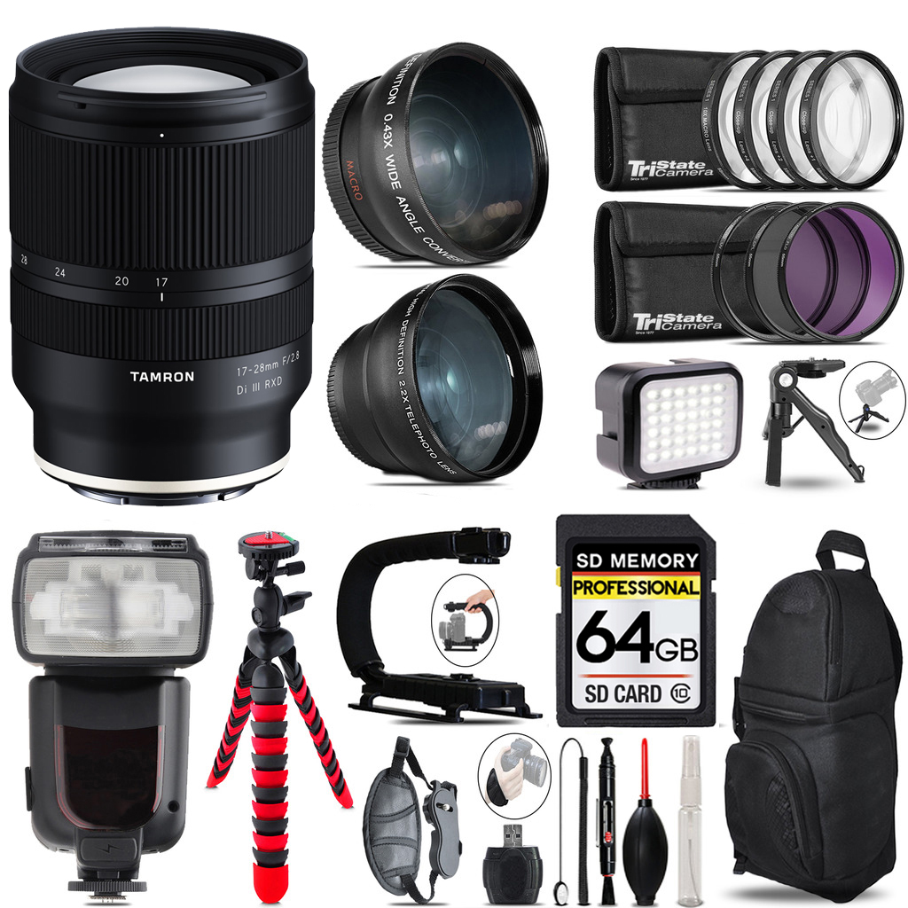 17-28mm f/2.8 Di III RXD Lens for E+ LED Light +Tripod -64GB Kit *FREE SHIPPING*