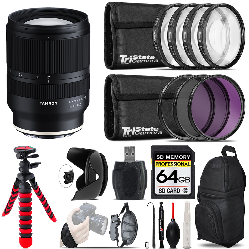17-28mm f/2.8 III RXD Lens for E +Macro Filter Kit & More -64GB Kit *FREE SHIPPING*