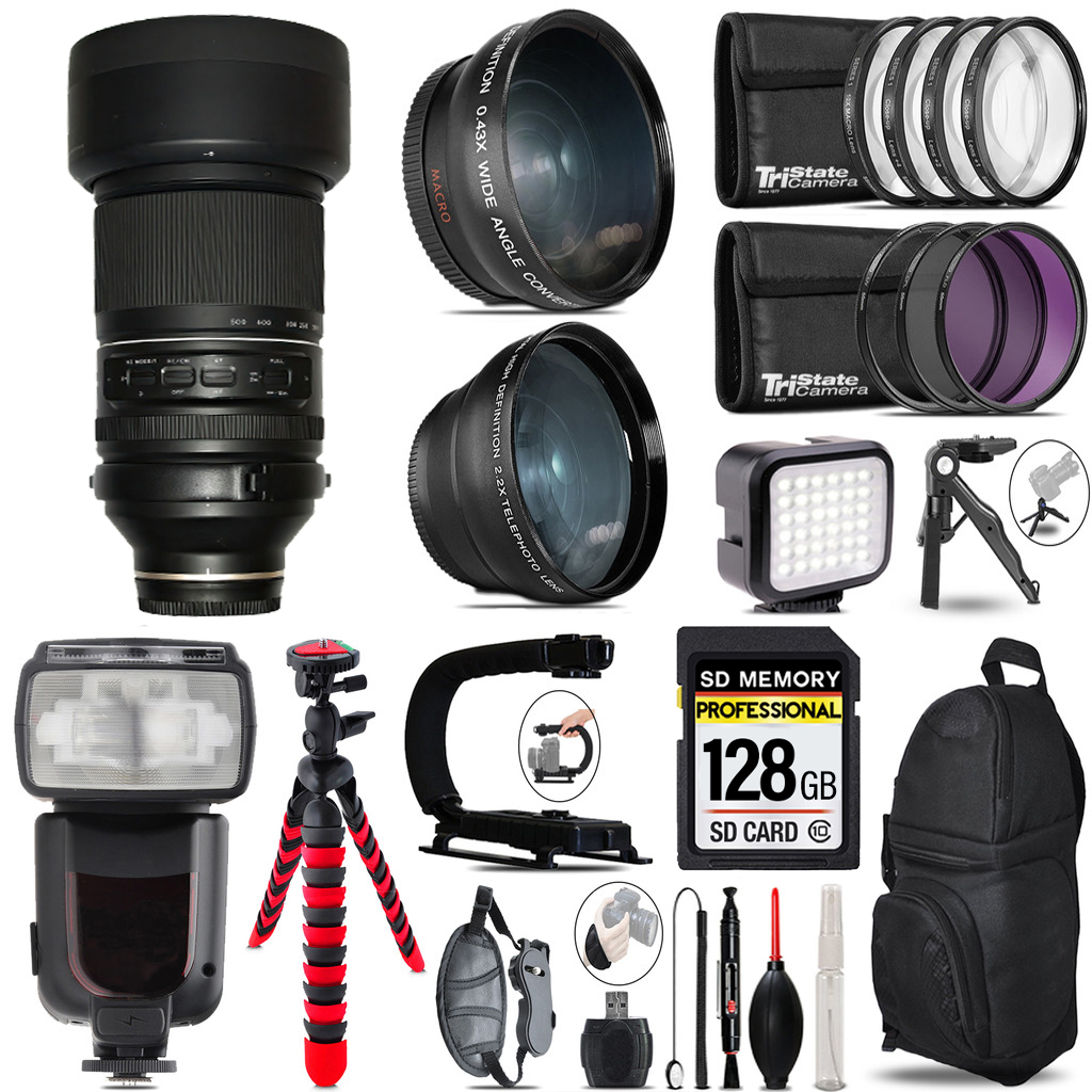 150-500mm f/5-6.7 III VXD Lens for + LED Light + Tripod -128GB Kit *FREE SHIPPING*