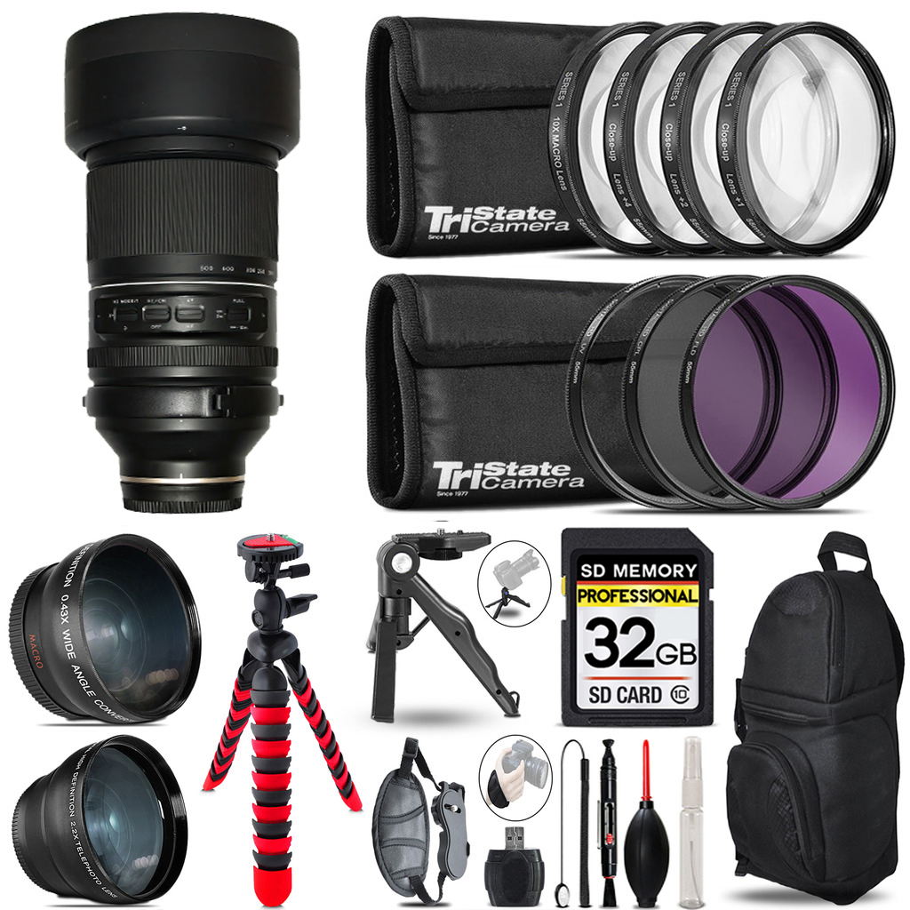 150-500mm f/5-6.7 III VXD Lens for - 3 Lenses+Tripod+Backpack - 32GB *FREE SHIPPING*