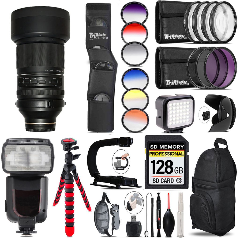 150-500mm f/5-6.7 III VXD Lens for Sony+ LED Light -128GB Kit Bundle *FREE SHIPPING*
