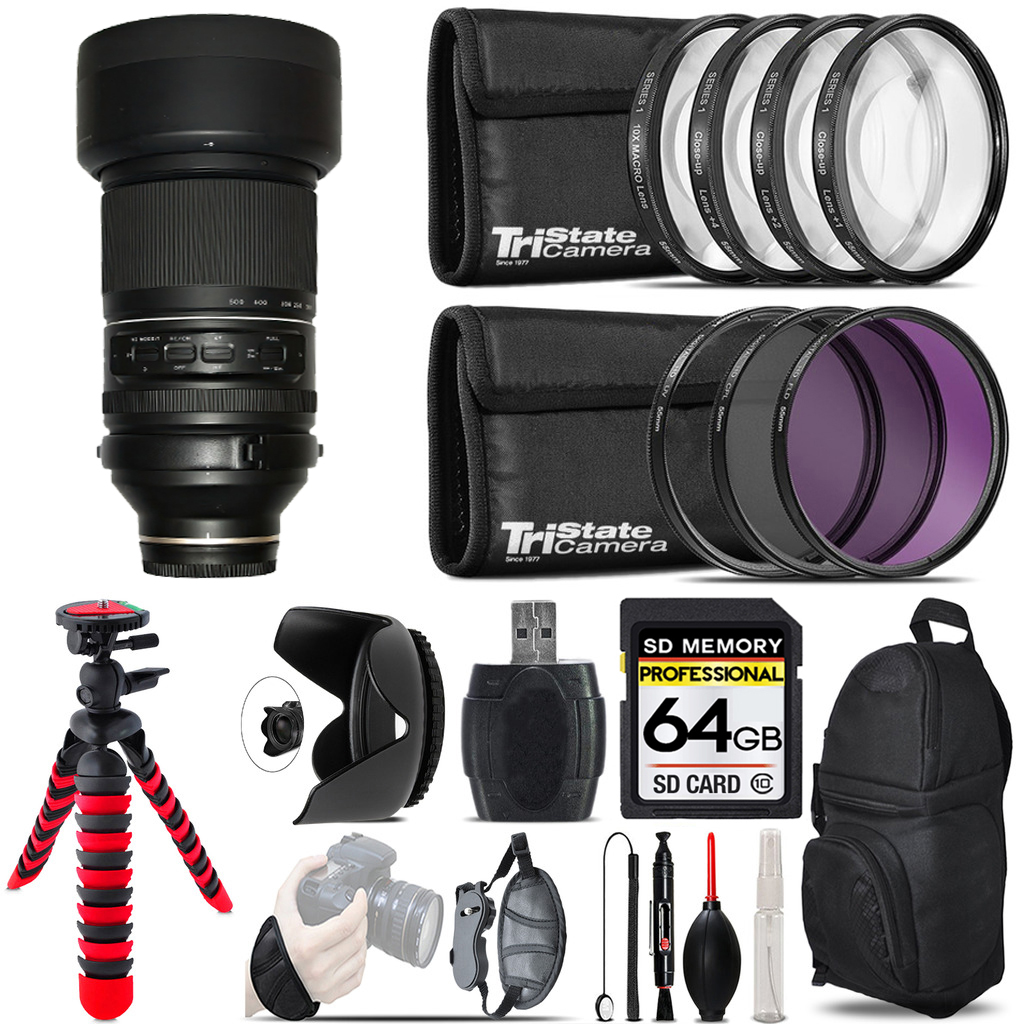 150-500mm f/5-6.7 III VXD Lens for Sony+Macro Filter Kit & More -64GB Kit *FREE SHIPPING*