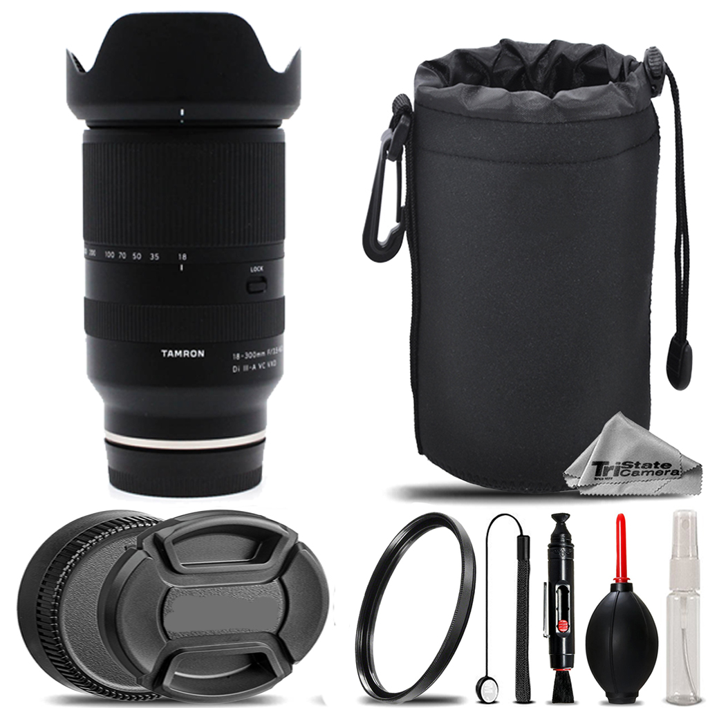 18-300mm f/3.5-6.3 III-A VC Lens +UV Filter+ Hood +Lens Pouch-Kit *FREE SHIPPING*