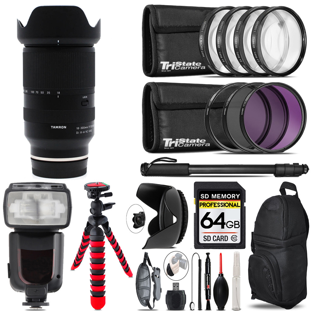 18-300mm f/3.5-6.3 III-A VC Lens +7 Piece Filter & More -64GB Kit *FREE SHIPPING*