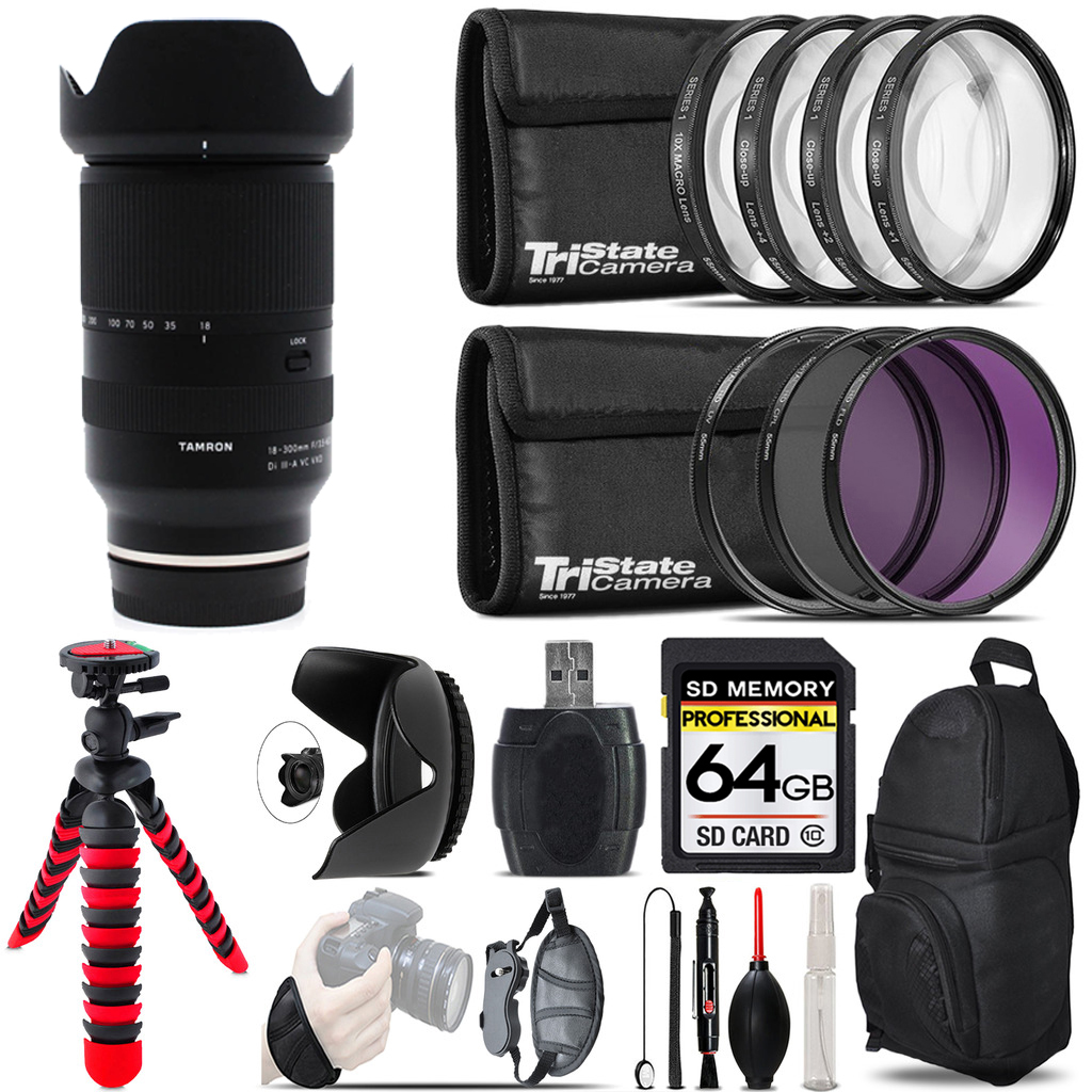 18-300mm f/3.5-6.3 III-A VC Lens Sony+Macro Filter Kit & More -64GB Kit *FREE SHIPPING*