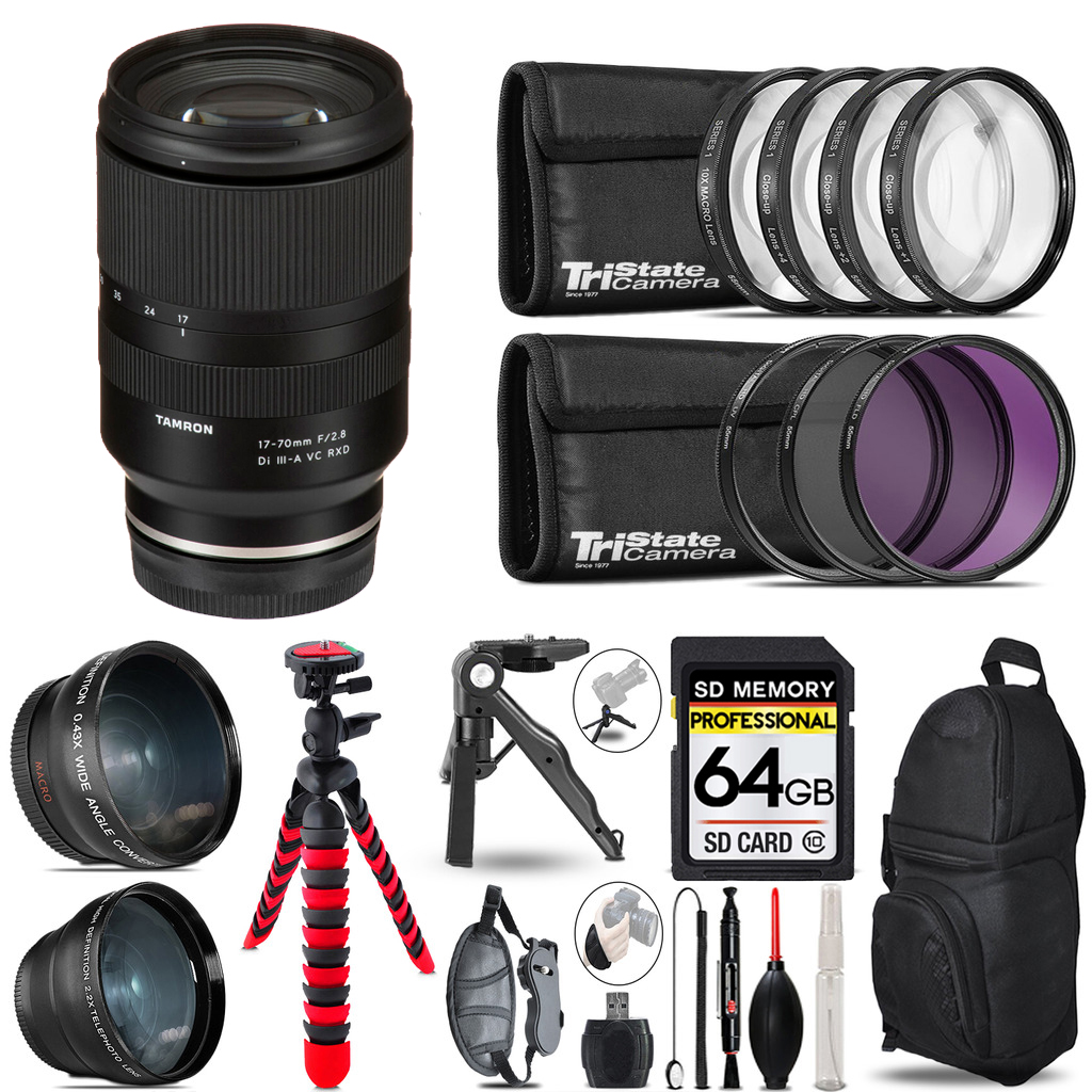 17-70mm f/2.8 III-A VC RXD Lens E Lenses+ Tripod +Backpack -64GB *FREE SHIPPING*