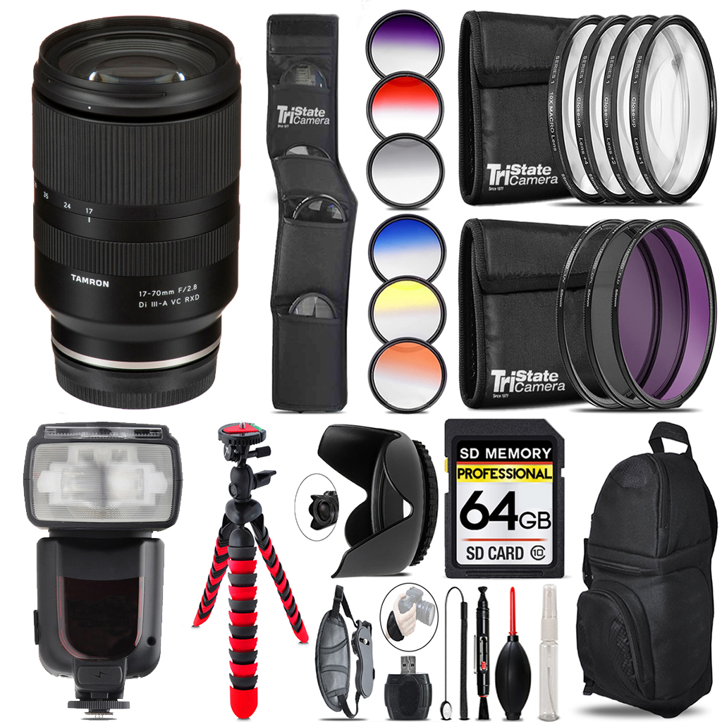 17-70mm f/2.8 III-A VC RXD Lens E +13 Piece Filter & More-64GB Kit *FREE SHIPPING*