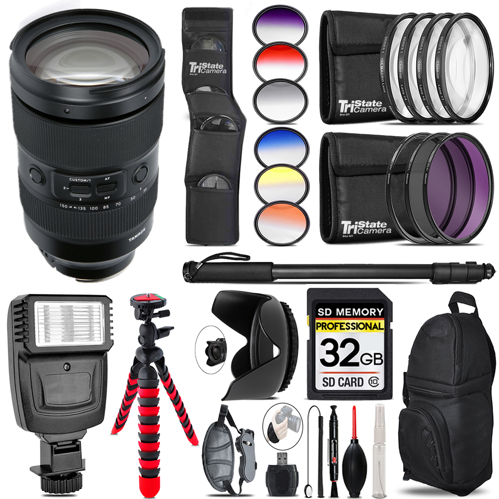 35-150mm f/2-2.8 III VXD Lens for +Flash +Color Filter Set -32GB Kit *FREE SHIPPING*