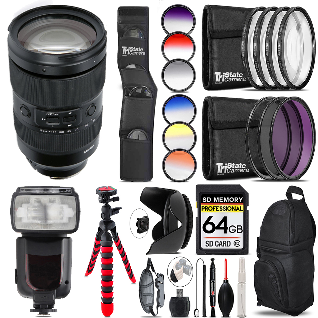 35-150mm f/2-2.8 III VXD Lens for +13 Piece Filter & More- 64GB Kit *FREE SHIPPING*