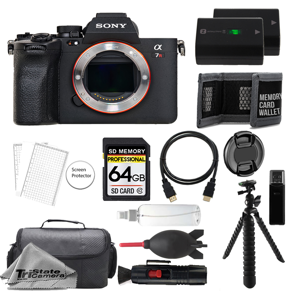 a7R V Mirrorless Camera (Body) + 64GB +Extra Battery+ Tripod- Accessory Kit *FREE SHIPPING*