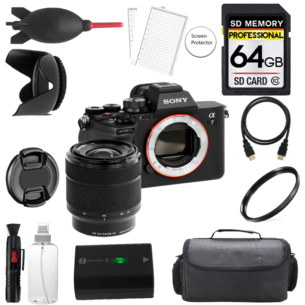 a7 IV Mirrorless Camera w/ 28-70mm Lens + 64GB + Bag+ UV Filter- Basic Kit *FREE SHIPPING*