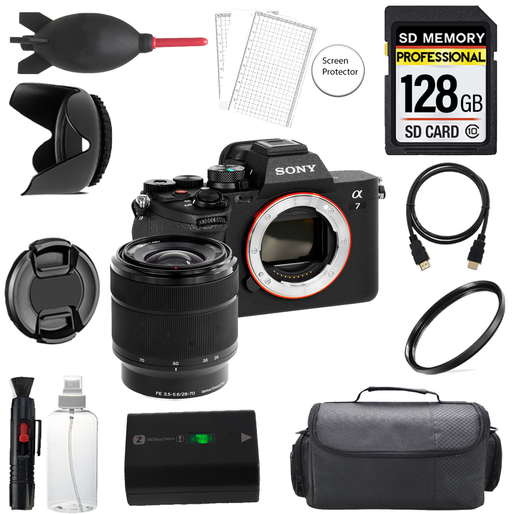 a7 IV Mirrorless Camera w/ 28-70mm Lens + 128GB + Bag+ UV Filter- Basic Kit *FREE SHIPPING*