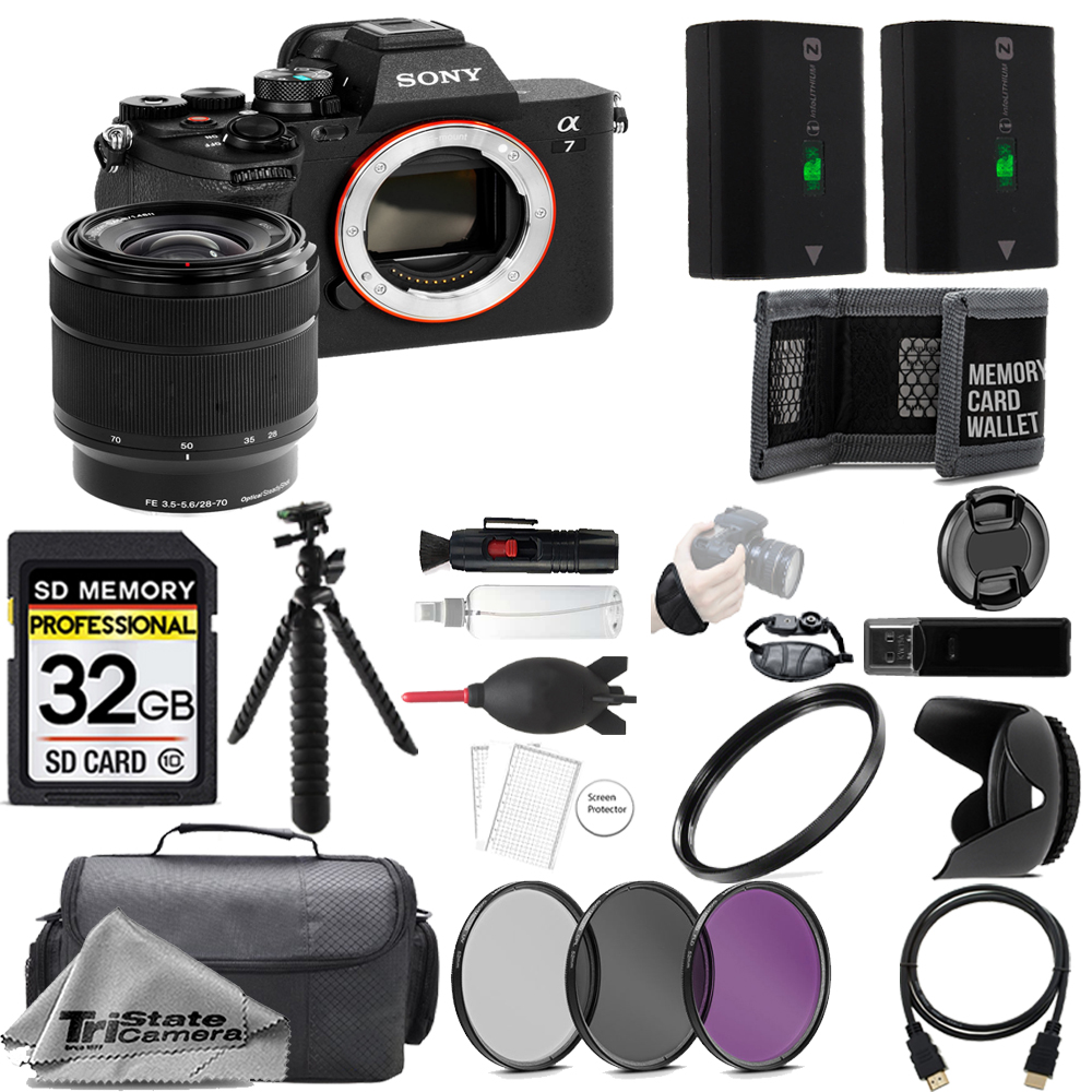 a7 IV Mirrorless Camera w/ 28-70mm Lens +32GB + Ext Bat+ 3 PC Filter- Kit *FREE SHIPPING*